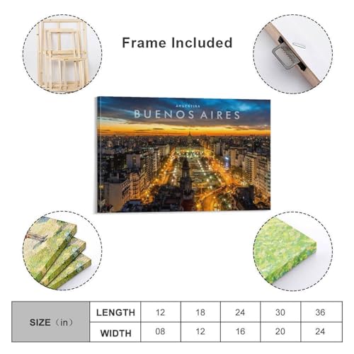 Impression sur toile Buenos Aires SECOLI de 50x75 cm pour la décoration moderne - 2
