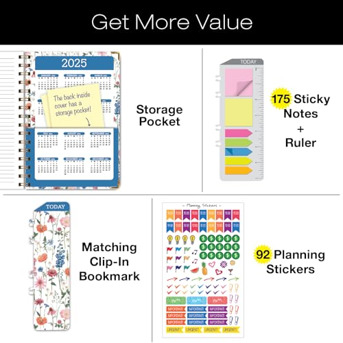 2024-2025 HARDCOVER Academic Planner: Daily, Weekly & Monthly View (June 2024 - July 2025)