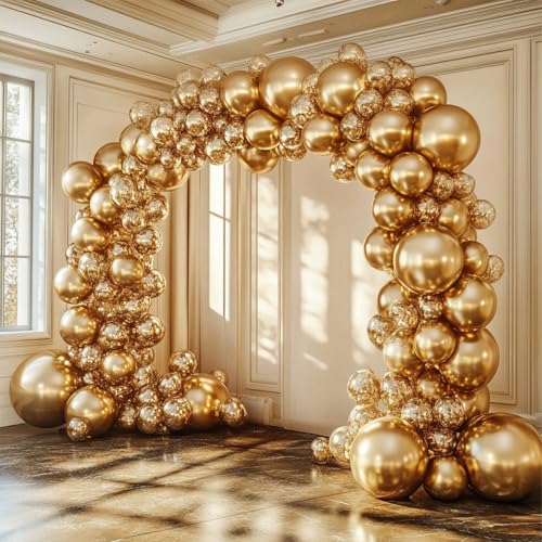 Image of 108Pcs Gold Balloon Garland Arch Kit