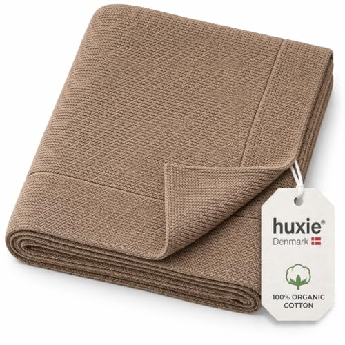 Image of 100% Organic Cotton Knit Receiving Baby Blanket for Newborns - Soft, Breathable Blanket for Crib & Stroller - Nursery Gift (Ultra Soft Mochachino)