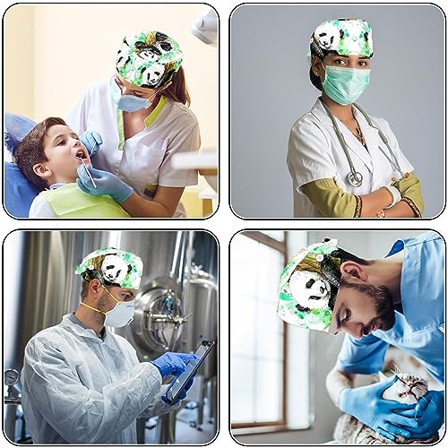 Casquette de travail panda mixte tissu respirant réglable pack de 2 - 5