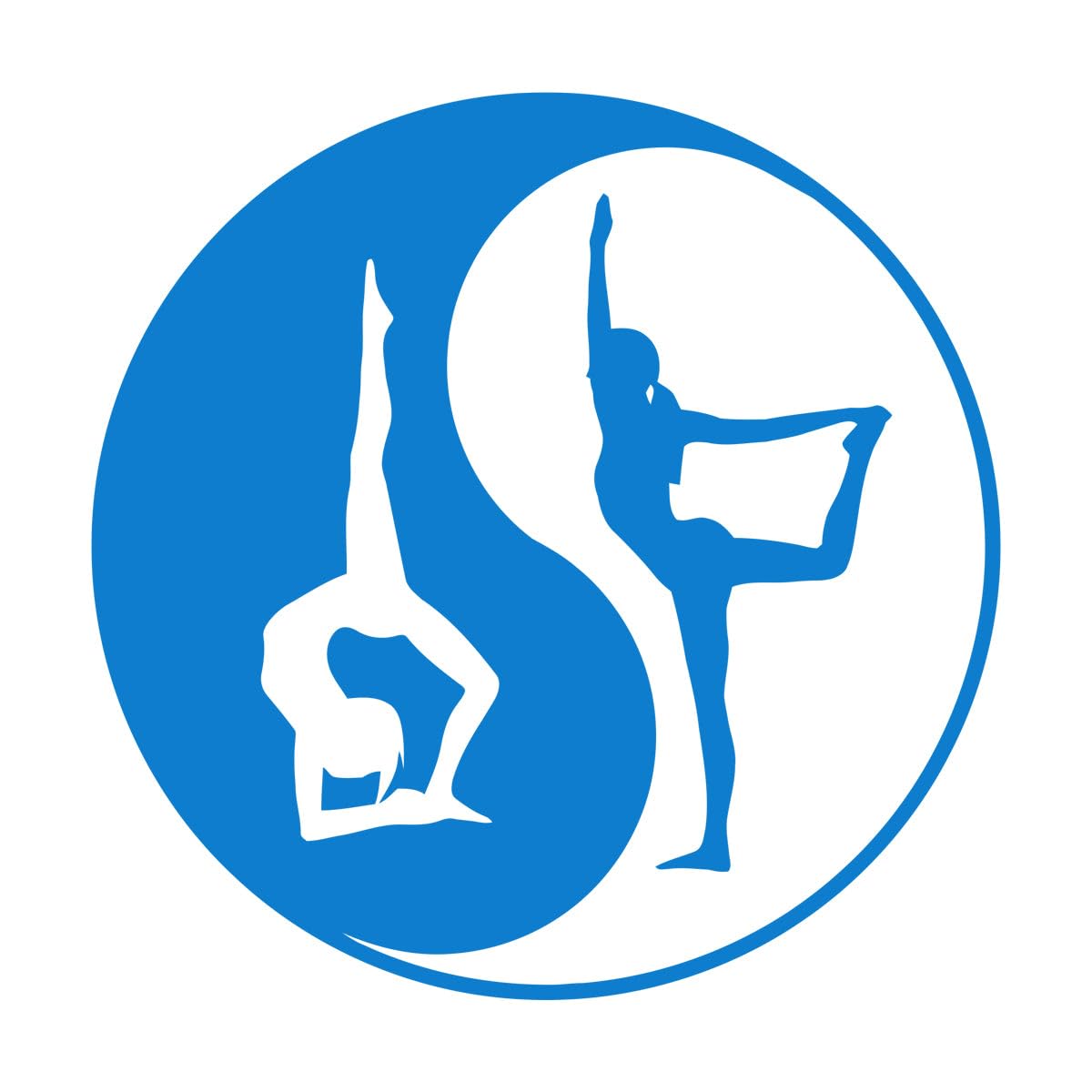 Yin Yang Graphics Pose Logo Wall Decal Yoga Gym Vinyl wall Sticker Home Gym Decoration Removable DIY Wall Mural Stickers Small - 57x57cm