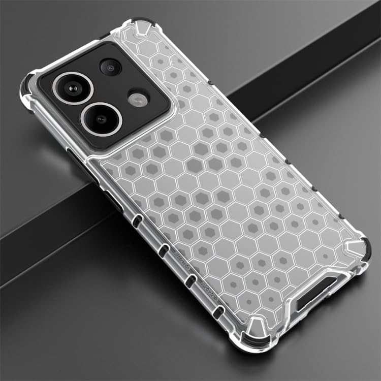 Image of Prime Retail Hard PC Back Case Cover for Redmi Mi Note 13 Pro 5G /Poco X6 5G Anti Slip Ultra Thin Shockproof Reinforced Corners (Polycarbonate|Transparent)