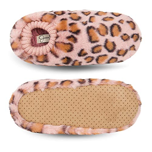 Image of Jessica Simpson Women's and Girl's Plush Fleece Lined Slipper Socks with Anti-Slip Sole- Mommy & Me Set Options