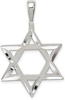 Colar de prata esterlina 925 joia judaica estrela de Davi pingente religioso judaica joias finas para mulheres presentes para ela