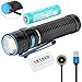 Olight Baton Pro 2000 Lumens High Performance Cool White LED 18650 Magnetic Rechargeable Side Switch LED Flashlight,with SKYBEN Battery Case