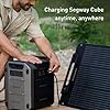 Segway SP200 Portable Solar Panel 200 Watt 20 Volt, High Efficiency Monocrystalline PV Module Power Charger for RV Rooftop Farm and Camping Hiking Off-Grid Living, Compatible with Segway Cube Series