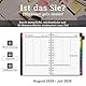 EMSHOI Kalender 2025 2026, Terminkalender 2025, Wochenplaner A5 Terminplaner mit 30-Min-Intervallen, Schulplaner Notizbuch für August 2025 bis Juli 2026 - Schwarz