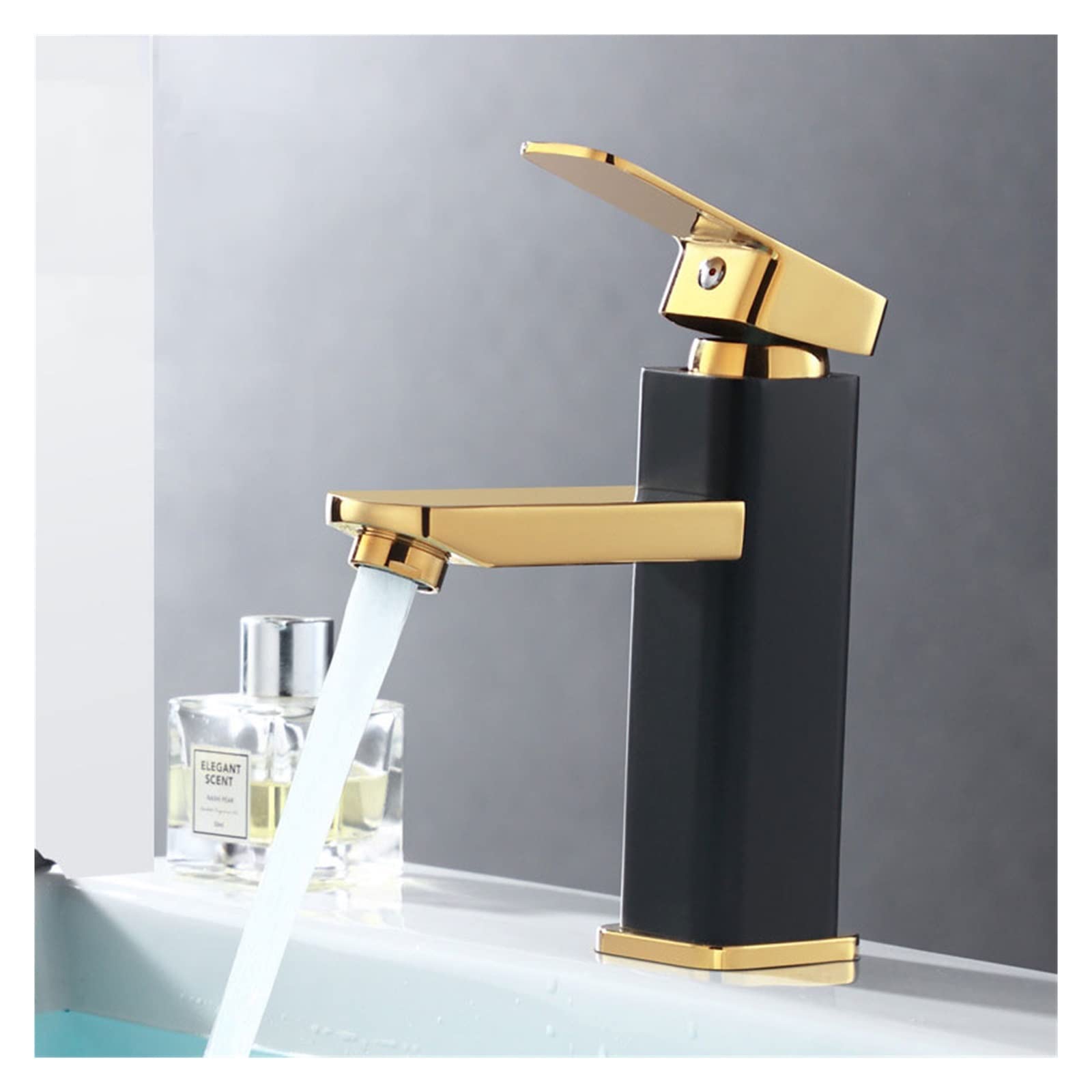 Grue de salle de bain cascade noire moderne pour vasque et lavabo 9014