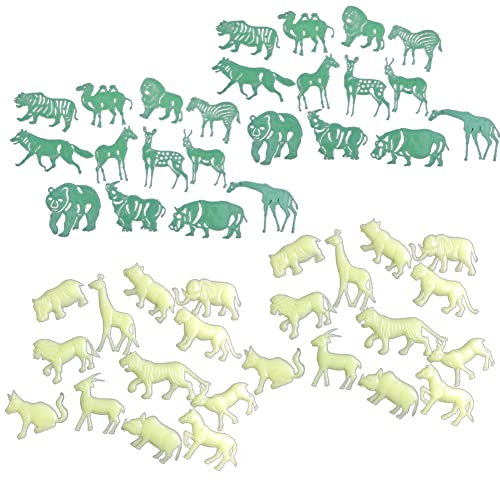 48 Stück Animal Wandsticker, Leuchtsticker Wandtattoo Set, fluoreszierende Leuchtelemente Wandtattoo & Wandsticker, Leuchtaufkleber für Kinder- oder Schlafzimmer (Tier) Cover