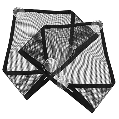 Sosoport 2stücke Netz-kletterhängematte Für Reptilien Und Kleintiere Mit Saugnäpfen Für Hamster Und Andere Haustiere Design Für Sicheres Und Entspannen
