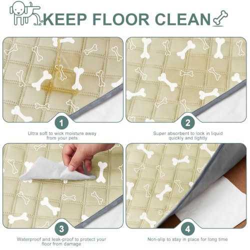 Image of Eterish Washable Pee Pads for Dogs Extra Large 36'' x 48'' 2 Pack | Reusable Absorbent Pet Puppy Dog Training Pads Non-Slip, Waterproof Whelping Potty Pads for Dogs Leak-Proof