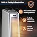 Lasko Oscillating Ceramic Tower Space Heater for Home with Overheat Protection, Timer, 22.5 Inches, Silver, 1500W, 5775