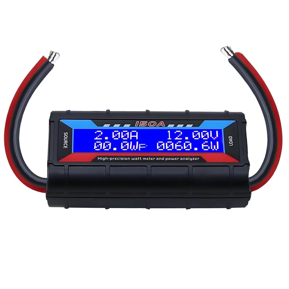 Ehwisbe Battery Analyzer Tester 150A Watt Meter-Power Monitor Power Consumption Meter For Rc Solar Wind Power Ebike