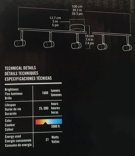 Reflexion 5- Light Led Track Fixture Dimmable