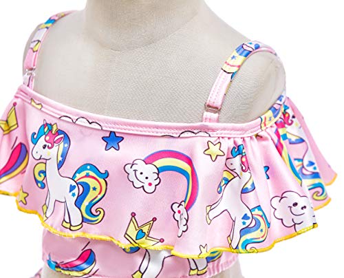 Lito Angels Girls Unicorn Swimsuit Bathing Suit Poolside Swimwear Tankini Two Piece Set4