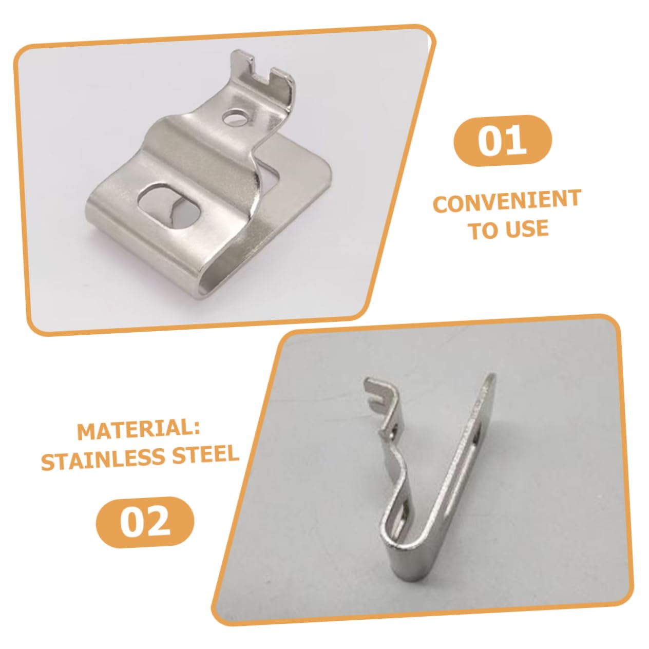 NUOBESTY 4 Set Fibbia Della Vita Utensile Gancio Da Cintura Per Trapano Avvitatore Cintura Di Lavoro Gancio Per Clip Da Cintura Di Ricambio Strumento Clip Da Cintura Argento 8 Pezzi*4