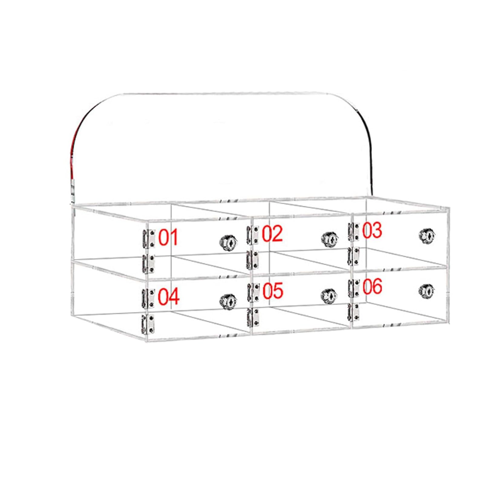 Armario de Almacenamiento para teléfono -Armario de Almacenamiento acrílico montado en la Pared con Cerradura -Fastened Down permantly so Secure - para Oficina, Escuela, organización de Aula