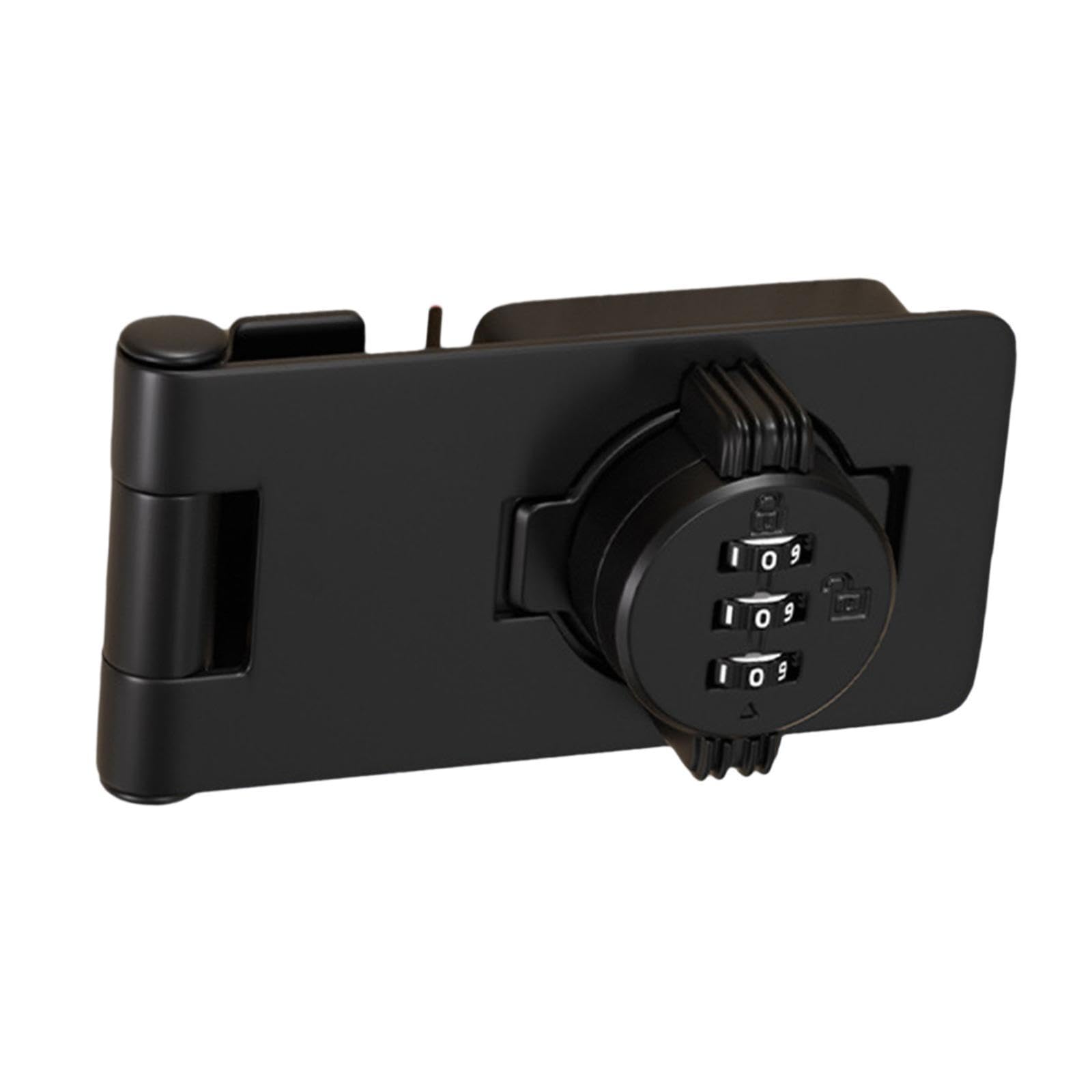 THE STYLE SUTRA Password Rotary Hasp Lock Keyless Cabinet Lock Home Cabinet Combination Lock Black-image-30