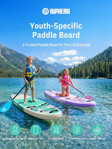 Image of Niphean Inflatable Stand Up Paddle Board with SUP Accessories, Anti-Slip EVA Deck, 10'6'' Inflatable Paddle Boards for Adults & Youth of All Skill Levels