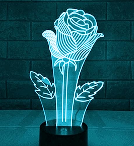 Lámpara de noche ilusión 3D con control táctil y 7 colores miniatura 4