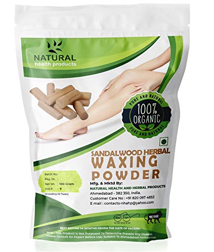 NATURAL HEALTH PRODUCTS SANDALWOOD HERBAL WAXING POWDER FOR NATURALLY INSTANT REMOVER OF HAIR, D-TAN SKIN & DEAD CELL FOR ALL TYPES OF HAIR & SKIN – 100G