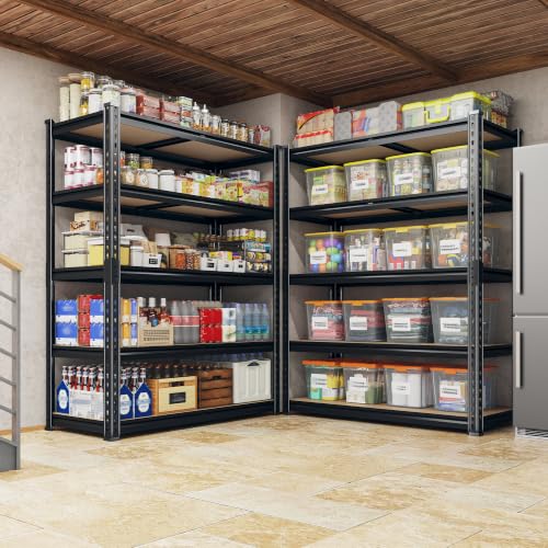 Image of REIBII 4 Pack Garage Shelving for Warehouse, Heavy Duty Metal Shelving