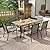 MELLCOM 7 Pcs Patio Dining Set with Metal Table and 6 Textilene Chairs for Backyard, Garden, Deck and Poolside