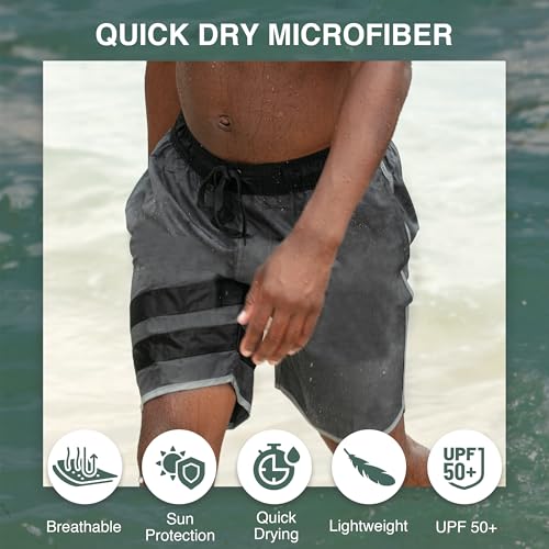 Image of Kanu Surf Men's Big Viper Extended Size Stripe Swim Trunk