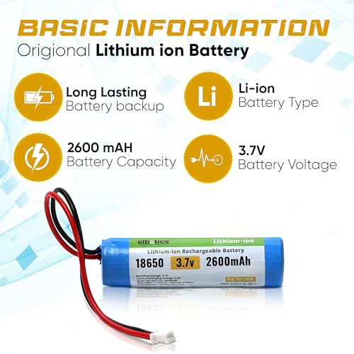Image of 3.7 V 2600 mAh Rechargeable Batteries Lithium-Ion Battery with PH2.0 /2P Connector for DIY Electronic Products Toys Lighting, Bluetooth Devices (2600mAh PH2.0)