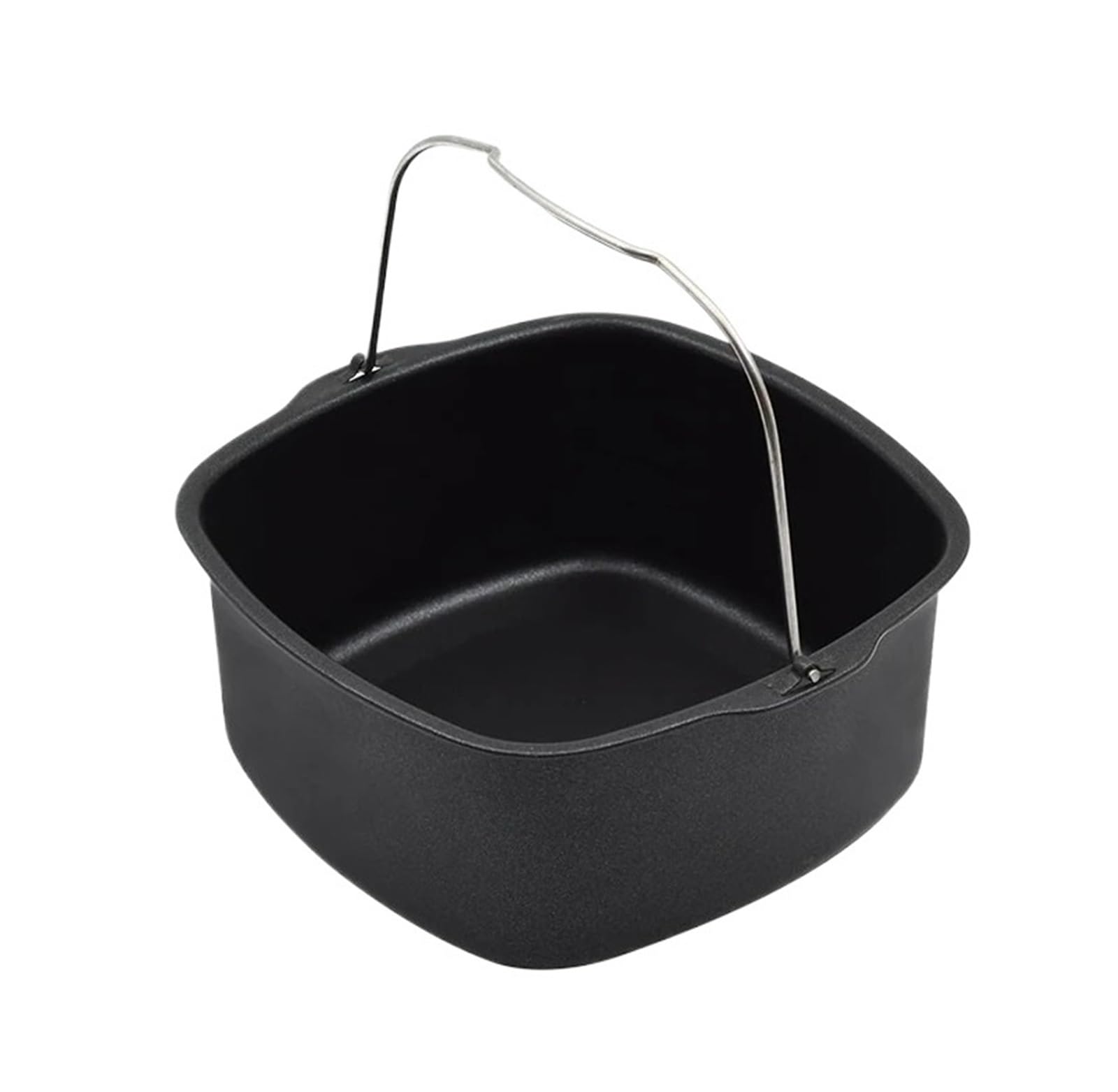 Cestello for friggitrice ad aria in acciaio for cottura | Acciaio, quadrato, antiaderente, multiuso, for torte/arrosto, facile da pulire(17.5cm-7inch)