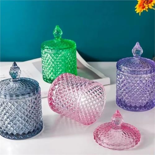 Tarro de cristal multicolor ideal para regalar con velas dentro 3
