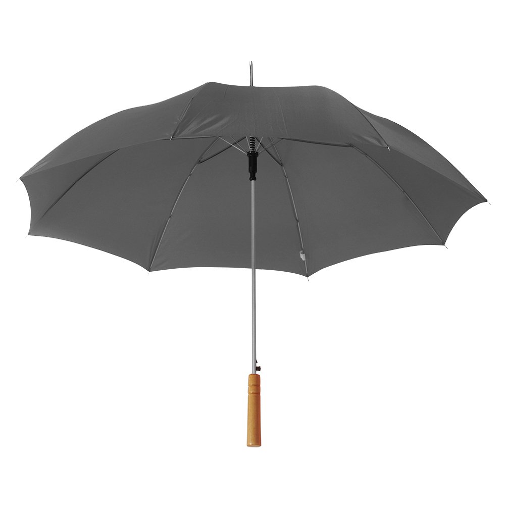 eBuyGB Automatic Wedding Photographer Parasol Folding Umbrella, Long Umbrella with Stick Handle Rain Stick Umbrella, Umbrella, Colourful - Grey 37 Inch / 94cm Span 84cm Length