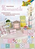 folia 46949 - Motivblock Romantik, 24 x 34 cm, 26 Blatt sortiert, 13 x Motivkarton 270 g/qm und 13 x Motivpapier 80 g/qm, für vielfältige Bastelarbeiten