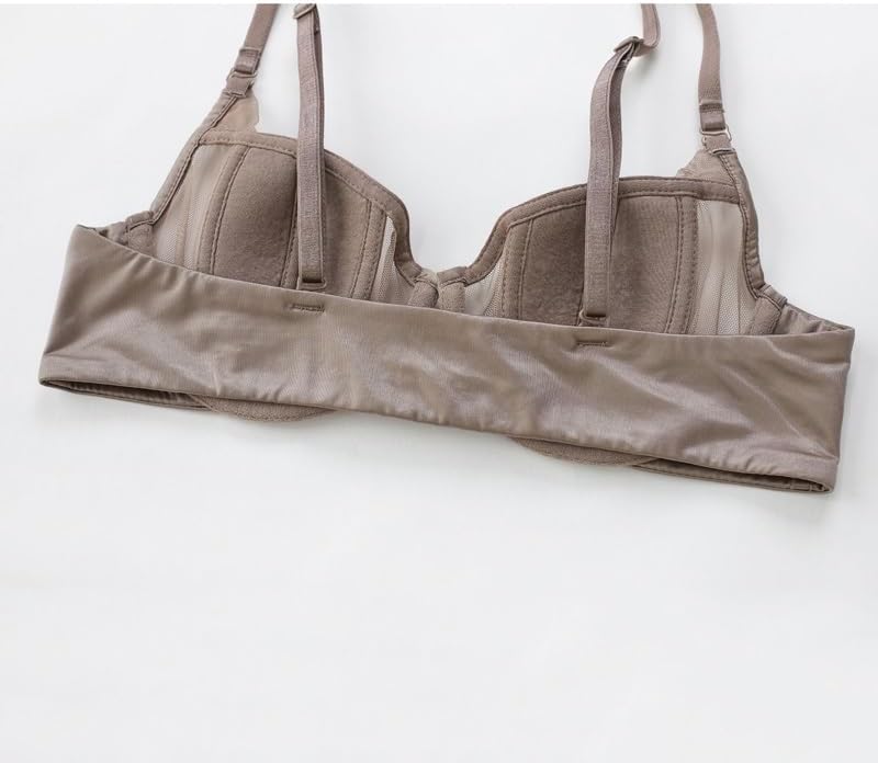 [エイチディーティーシーエスエム] 夏薄いブラジャーセクシーなブラジャーノーアンダー下着通気性フレンチ調整スタイル