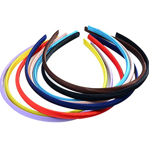 Hellery 8 x satijnen stoffen haarband haarspeld DIY kinderen meisjes haaraccessoires - Image 7