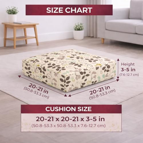 Image of STITCHNEST 'Contour Fit Series' Stretchable Printed Wooden Sofa Cover (Pack of 6) - Elastic Wooden Chair Cover | Wooden Sofa Seat Cover | Size - 20-21 x 20-21 x 3-5 in