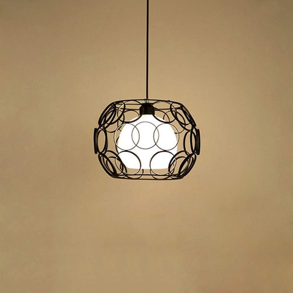 Lustre suspension E27 cage évidée pour illuminer une cuisine sombre avec style - 7