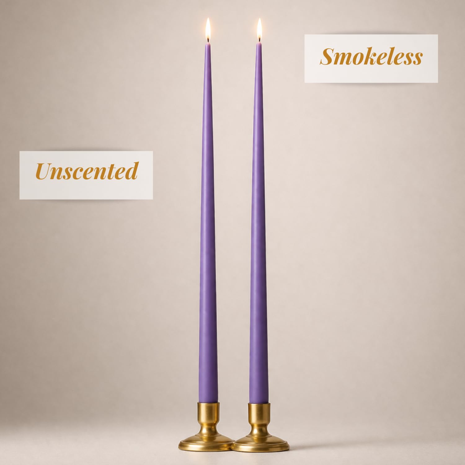 Velas cónicas mezcladas de cera de abeja extra largas, color rojo, sin goteo, par de velas de cena – 24 pulgadas de alto