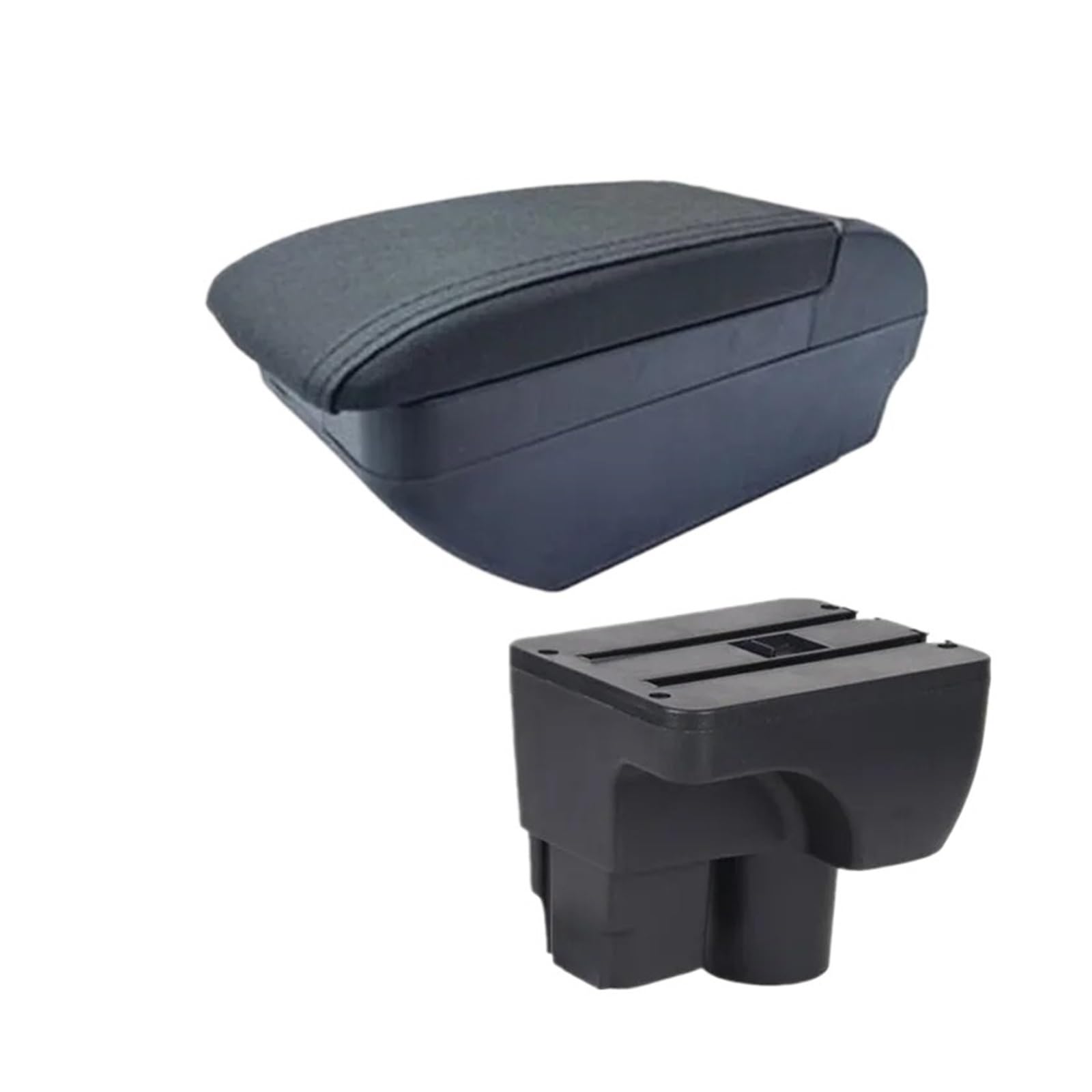 Umdjju F Black Line No Usb For Chevrolet For Sail 3 For Aveo 2014-2024 Armrest Box Storage Retrofit Car Accessories Car Centre Console Armrest Box(F Black Line No Usb)