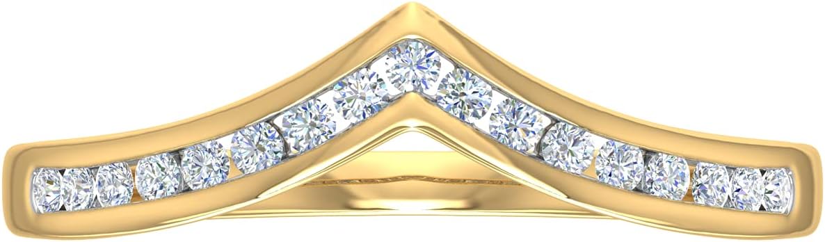 1/5 Carat Diamond Wedding Anniversary Ring in 10K Gold