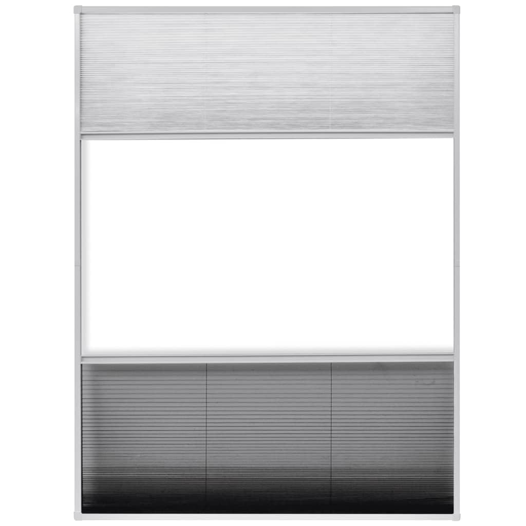 Insektenschutz-Rollo für Dachfenster, Plissee-Insektenschutz für Fenster und Rollo, Aluminium, 60 x 80 cm