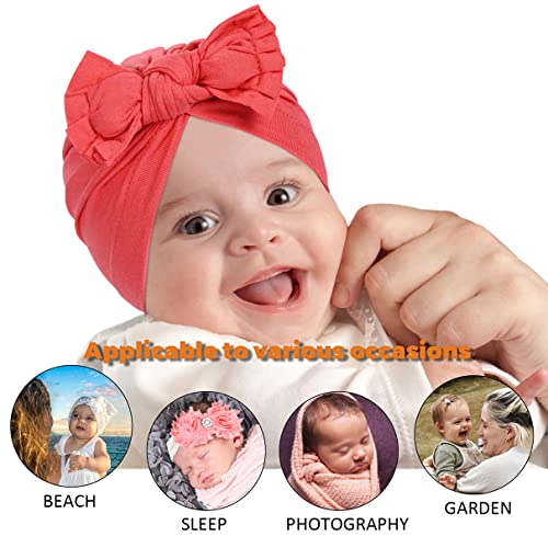 Weradau Baby-Girls Turban,Baby Girl Hat,Turban Hats For Infant Toddlers Girls, Baby Turban Hats With Bow Cap #TOP4