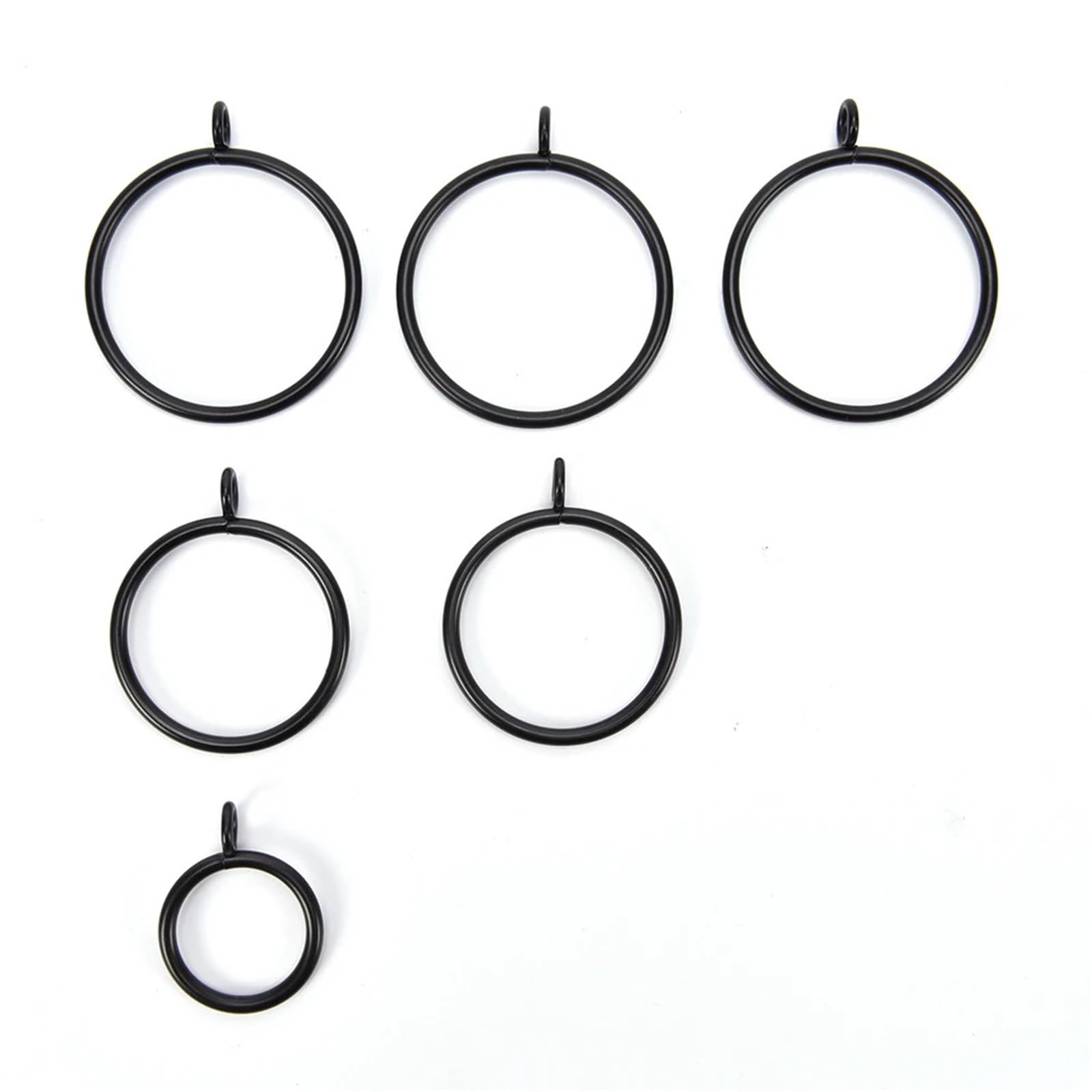 40 Stück 25/28/38/45/55 mm Gardinenstangen Metall Vorhangringe Hängeringe Essential Home Products Für Fenster Und Türen(38mm Black)