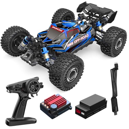 Speedywheels MJX Hyper Go 16207 with 3S Battery 1/16 RTR Brushless RC Cars, 62KM/H Fast RC Truck, 4WD All-Road Remote Control Cars for Adults, 2.4G Electric Powered RC Hobby Buggy Gift for Boy