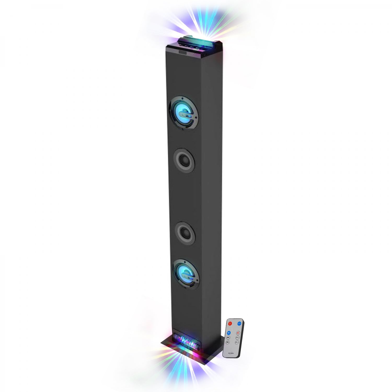 Tour de son INOVALLEY HP58BTH Lumière LED Multi rayons, Bluetooth, Radio FM, AUX 4x 15W, Télécommande