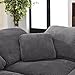 Mofolit Oversized Sectional Sleeper Sofa w/Deep seat, Big Comfy Corduroy Sofa w/overstuffed Cushion, Modular sectional Cloud Couch,L Shaped Setional for Living Room (Grey)