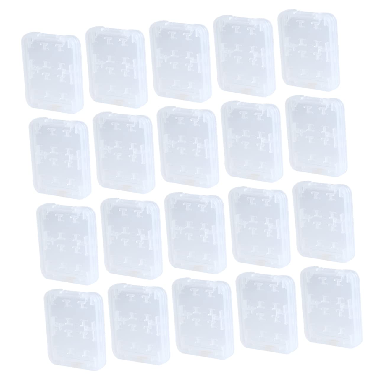 ARTIBETTER 20pcs Memory Card Storage Box Organizer Slots Lightweight and Design for Easy Access and Carrying Compact Card Holder for Travel and Storage