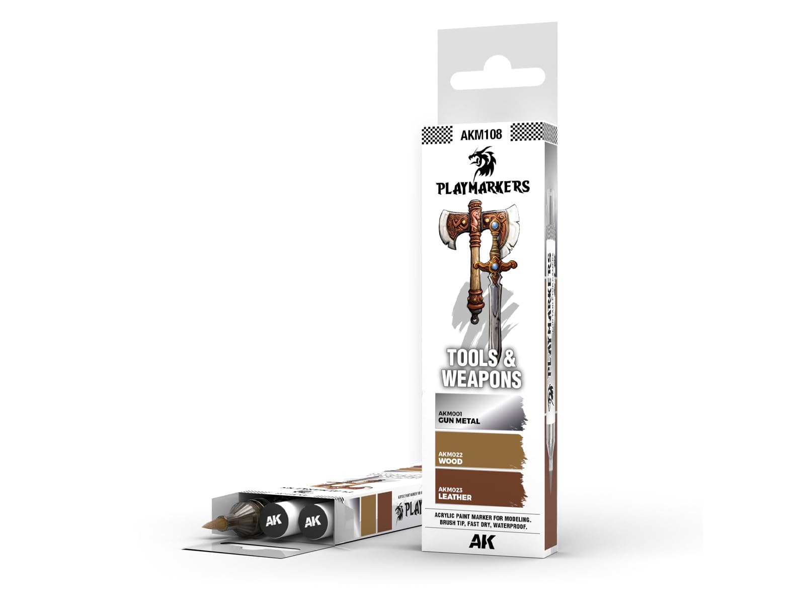 Ak Interactive Ak Playmarkers Set Akm108 Tools & Weapons (3X)