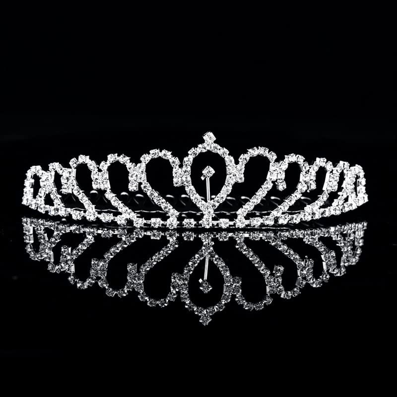 Corona de novia con cristales y horquilla anticaida tiaras para mujer de alta fijacion 1